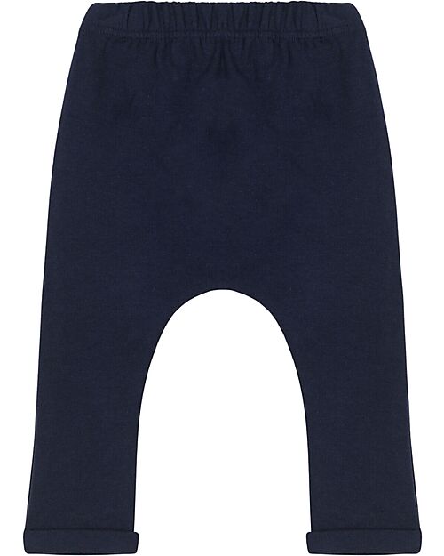Petit Bateau Pantaloni da Tuta - con Coulisse - Blu - 100% Jersey di Cotone Pantaloni Lunghi
