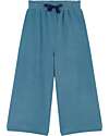 Petit Bateau Pantaloni in Velluto Fine Bambina - Blu - Cotone Pantaloni Lunghi