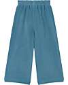 Petit Bateau Pantaloni in Velluto Fine Bambina - Blu - Cotone Pantaloni Lunghi