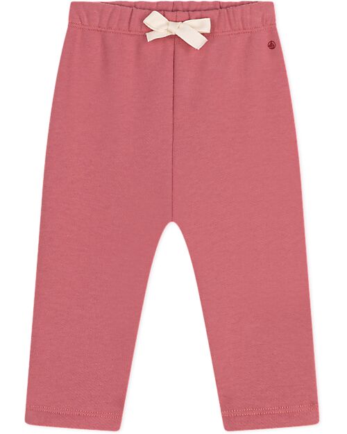 Petit Bateau Pantaloni Lunghi con Coulisse - Rosewood - 100% Cotone Pantaloni Lunghi