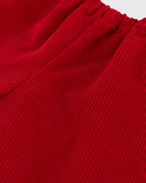 Petit Bateau Pantaloni Lunghi in Velluto a Coste - Rosso - 100% Cotone Pantaloni Lunghi