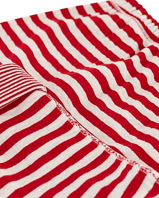 Petit Bateau Pantaloni Reversibili - Rosso Millerighe - Tubique di Cotone Biologico - Ancora più soffici! Pantaloni Lunghi