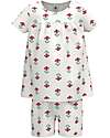 Petit Bateau Pigiama a Maniche Corte 2 Pezzi Fiori - Bianco - 100% Cotone Oeko-Tex Pigiami