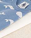 Petit Bateau Set 3 Body con Spalline - Blu e Bianco - Balene - Cotone Bio Body Manica Corta