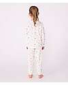 Petit Bateau Set Pigiama in Ciniglia - Maglia/Pantalone - Cuori - Bianco - 100% Cotone Pigiami