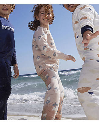 Petit Bateau Set Pigiama - Maglia/Pantalone - Fiori - 100% Cotone Organico Pigiami