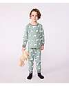 Petit Bateau Set Pigiama - Maglia/Pantalone - Orsi Polari - Verde Salvia - 100% Cotone Felpato Pigiami