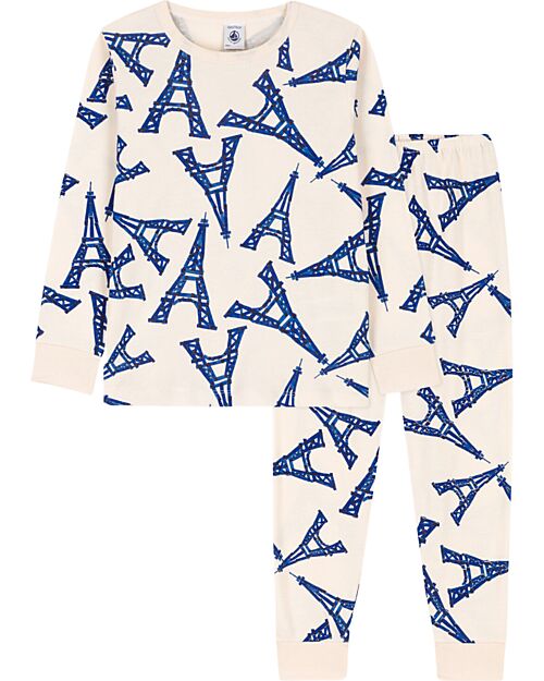 Petit Bateau Set Pigiama - Maglia/Pantalone - Parigi - 100% Cotone Bio Pigiami