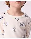Petit Bateau Set Pigiama - Maglia/Pantalone - Pinguini - Bianco Latte - 100% Cotone Felpato Pigiami