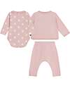 Petit Bateau Set regalo Nascita - Cardigan, Body e Pantaloni - Rosa - 100% Cotone Completi e Set