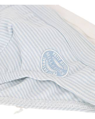 Petit Bateau Slip - Pacco da 2 - Azzurro Millerighe/Bianco - 100% Cotone Slip