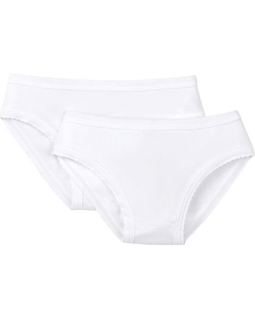 Petit Bateau Slip - Pacco da 2 - Bianco - 100% Cotone Bio Slip