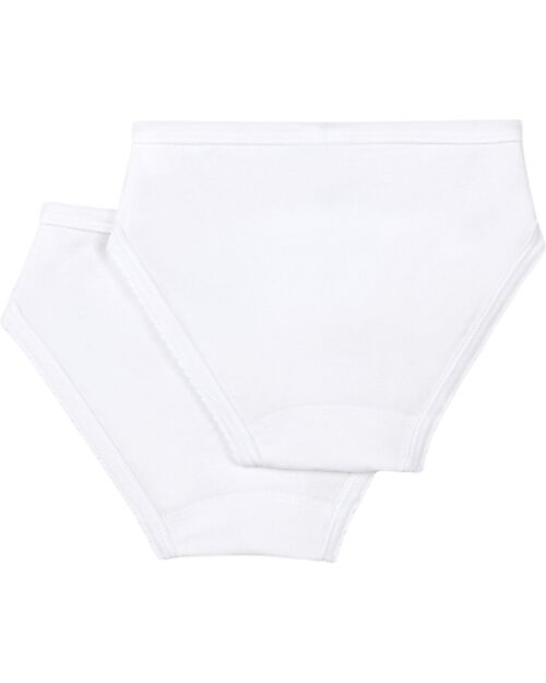 Petit Bateau Slip - Pacco da 2 - Bianco - 100% Cotone Bio Slip