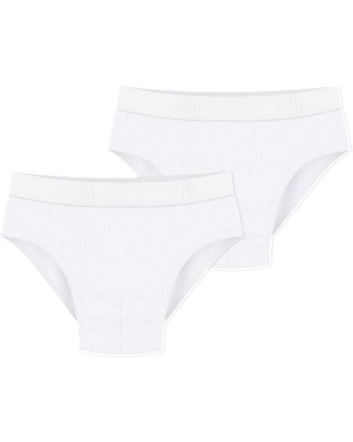 Petit Bateau Slip - Pacco da 2 - Bianco - 100% Cotone Bio Slip