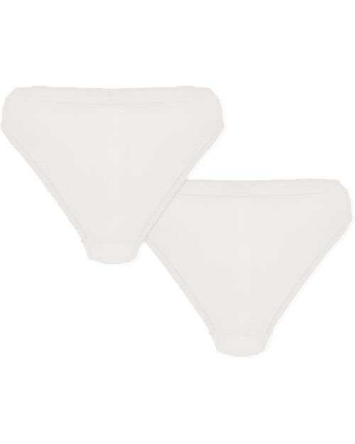 Petit Bateau Slip - Pacco da 2 - Bianco - 100% Cotone Bio Slip