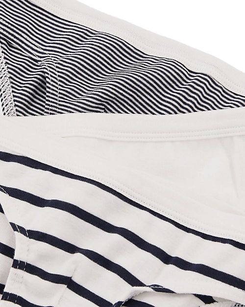 Petit Bateau Slip - Pacco da 3 - Bianco e Nero - 100% Cotone Slip