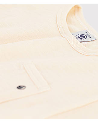 Petit Bateau T-Shirt con Bottoni - Beige - 100% Jersey Cotone T-shirt