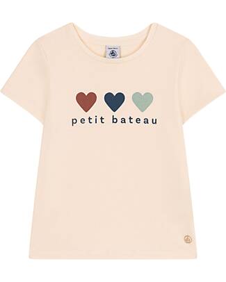 Petit Bateau T-shirt in jersey Leggero - Cuori - Bianco Avalanche T-shirt