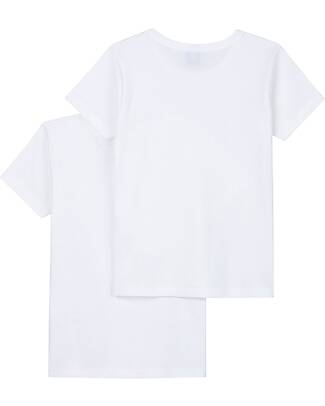 Petit Bateau T-Shirt - Pacco da 2 - Bianco - 100% Cotone Bio T-shirt