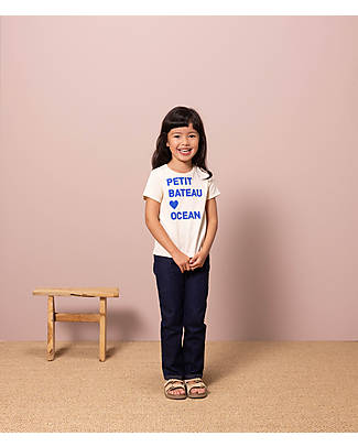 Petit Bateau T-Shirt - Petit Bateau Ocean - Bianco - Cotone Organico T-shirt