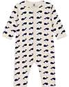 Petit Bateau Tutina a Manica Lunga - Balene - 100% Cotone Organico Tutine Lunghe