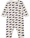 Petit Bateau Tutina a Manica Lunga - Balene - 100% Cotone Organico Tutine Lunghe