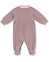 Petit Bateau Tutina in Ciniglia rosa antico e stampa a fiori - Morbida e Calda Tutine Lunghe