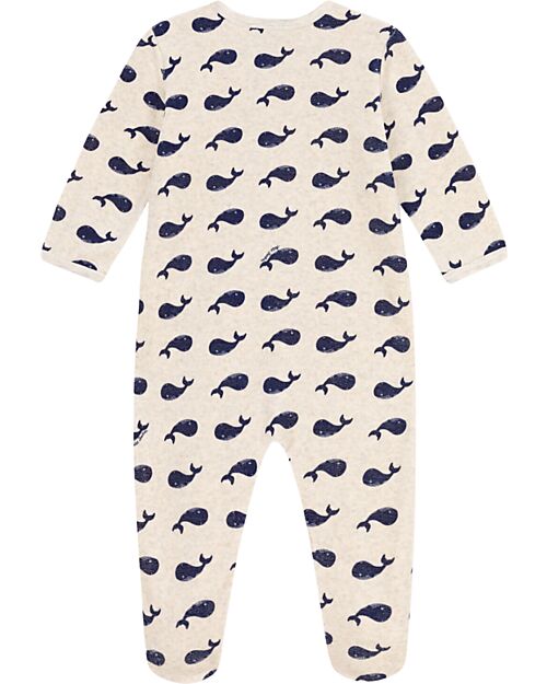 Petit Bateau Tutina Intera in Ciniglia - Balene Marine - Morbidezza Estrema! Tutine Lunghe