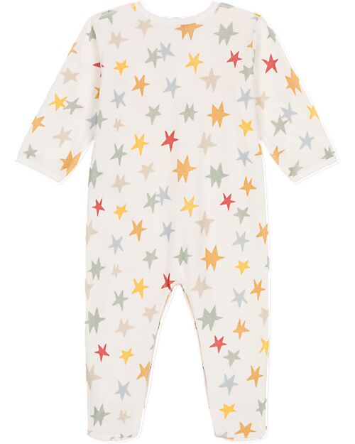 Petit Bateau Tutina Intera in Ciniglia - Bianca - Stelle - Morbidezza Estrema! Tutine Lunghe