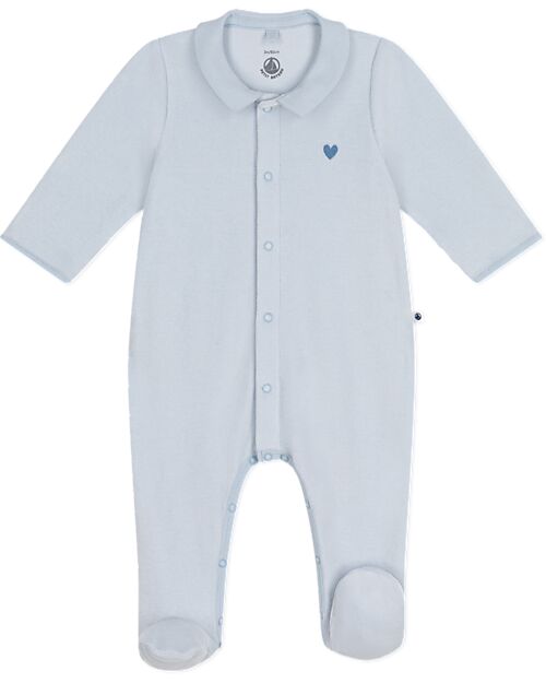 Petit Bateau Tutina Intera in Ciniglia - Celeste - Morbidezza Estrema! Tutine Lunghe