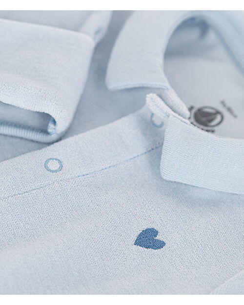 Petit Bateau Tutina Intera in Ciniglia - Celeste - Morbidezza Estrema! Tutine Lunghe