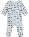 Petit Bateau Tutina Intera in Ciniglia con Zip - Balene - 100% Cotone Tutine Lunghe