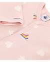 Petit Bateau Tutina Intera in Tessuto Felpato Spazzolato - Rosa - Stelle e Cuori - 100% Cotone Tutine Lunghe