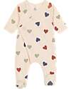 Petit Bateau Tutina Intera Maniche Lunghe - Cuori - 100% Cotone Bio Tutine Lunghe