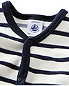 Petit Bateau Tutina Maniche Lunghe Righe Marinière, Panna e Blu - Ciniglia Tutine Lunghe