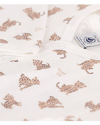 Petit Bateau Tutina Pigiama Manica Lunga - Tigri - 100% Cotone Organico Tutine Lunghe