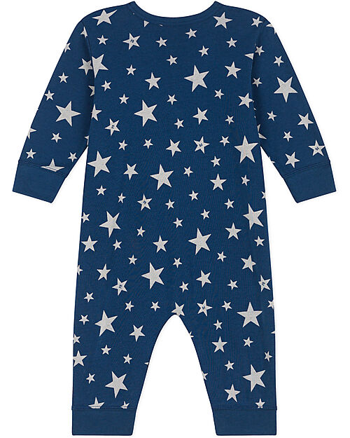 Petit Bateau Tutina/Pigiama - Stelle - Blu - 100% Cotone Bio Pigiami
