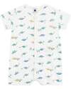Petit Bateau Tutina Senza Piedi Notte - 100% Cotone - Dinosauri Tutine Corte