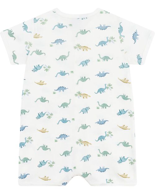 Petit Bateau Tutina Senza Piedi Notte - 100% Cotone - Dinosauri Tutine Corte