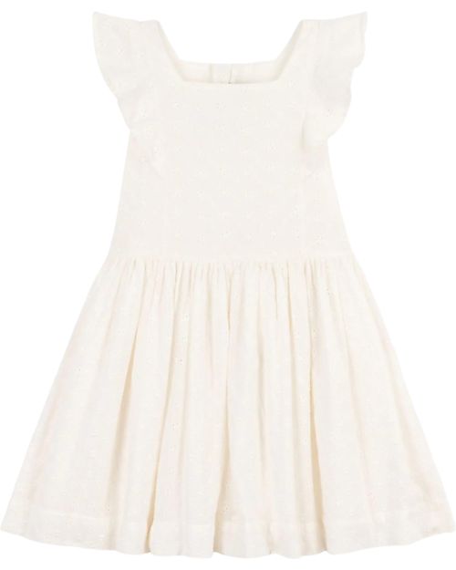 Petit Bateau Vestito in Pizzo Sangallo - Bianco - 100% Cotone Vestiti_