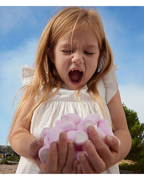 Petit Bateau Vestito senza Maniche - Bianco - 100% Cotone Lavorato Vestiti_