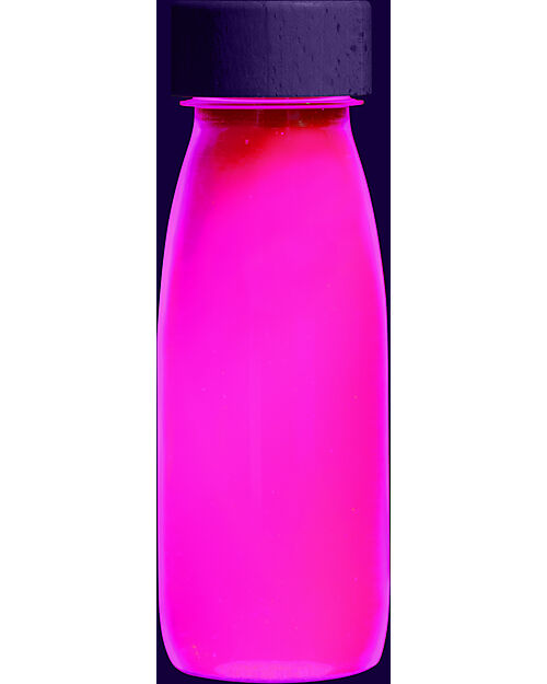 Petit Boum Bottiglia Sensoriale Float Bottle - Rosa Fluo - Colori e Luci - Brilla al Buio! Giochi Sensoriali_