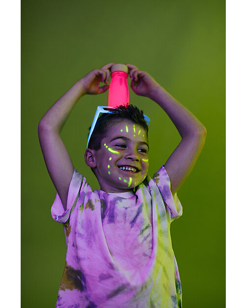Petit Boum Bottiglia Sensoriale Float Bottle - Rosa Fluo - Colori e Luci - Brilla al Buio! Giochi Sensoriali_