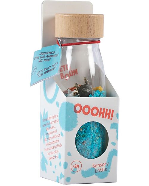 Petit Boum Bottiglia Sensoriale Spy Bottle - Mare - Piccoli Universi - dai 18 Mesi Giochi Sensoriali_