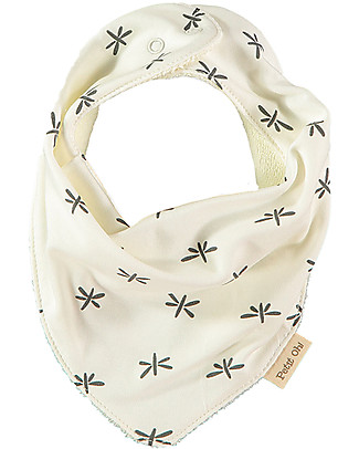 Petit Oh! Bavaglino Bandana - Fly Iron - Cotone Pima e Spugna Bavagli a Bandana