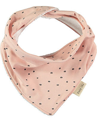 Petit Oh! Bavaglino Bandana - Rosa - Cotone Pima e Spugna Bavagli a Bandana