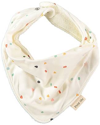 Petit Oh! Bavaglino Bandana - Sand Multicolor - Cotone Pima e Spugna Bavagli a Bandana