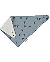 Petit Oh! Bavaglino Bandana Urban, Ghiaccio/Triangoli - Cotone Pima e Spugna Bavagli a Bandana