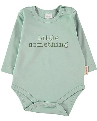 Petit Oh! Body a Manica Lunga - Frase Aqua - 100% Cotone Pima Body Manica Lunga