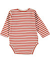 Petit Oh! Body Basic Baby a Manica Lunga - Righe Terra - 100% Cotone Pima Body Manica Lunga